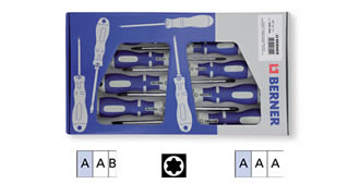 2K Top TX screwdriver set, 8 parts, Berner 